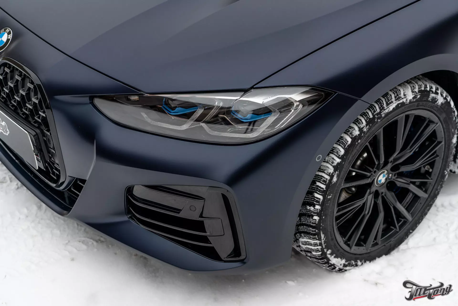 BMW 440i. Оклейка в матовый полиуретан